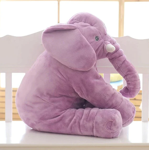 Belro Baby Elephant Cuddle Pillow with soft plush fabric, designed for comfort and adorable baby elephant design.
