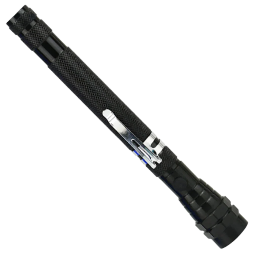 Belro telescopic magnetic LED flashlight with extendable handle and bright light for tools and hardware tasks.
