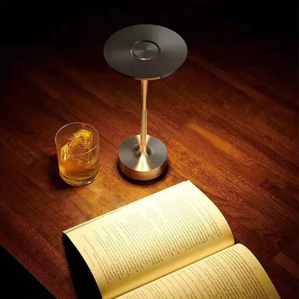 Wireless table lamp by Belro, sleek modern night light with soft glowing illumination for cozy lighting.