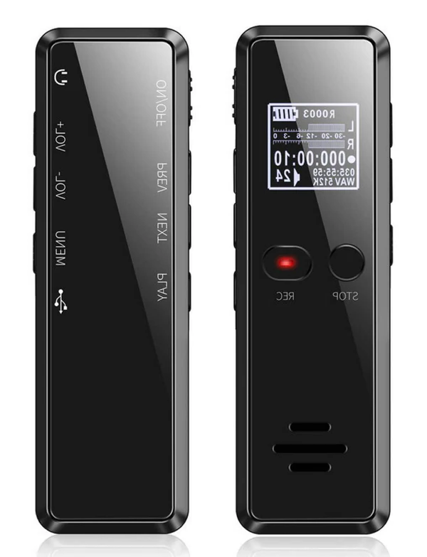 Belro professional digital voice recorder with built-in speaker, showing controls and display screen for high-quality audio recording.