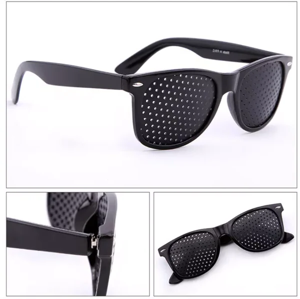 Belro corrective pinhole glasses with small lens holes, designed to improve vision clarity and eye focus.