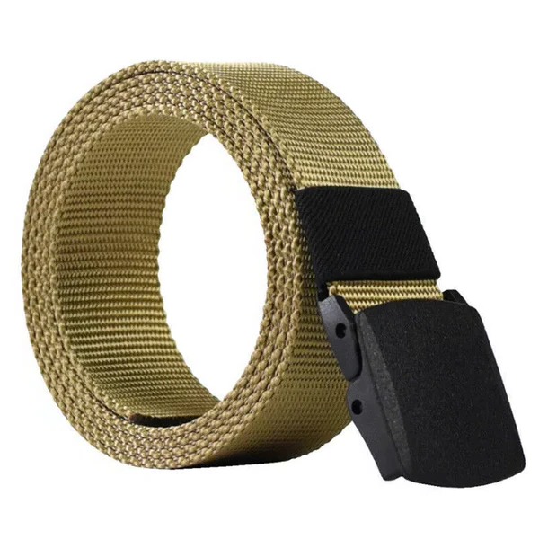 Men's Belro military nylon canvas belt with breathable webbing, durable and adjustable for uniform or casual wear.