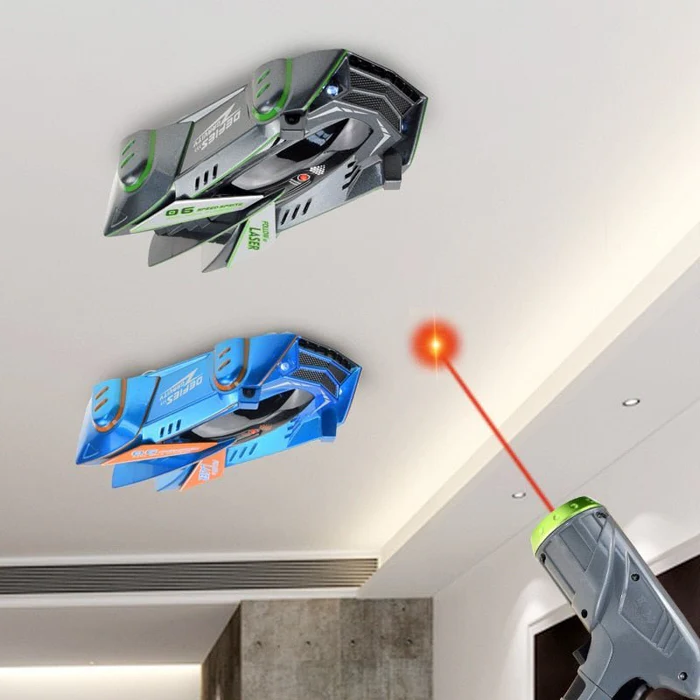 Belro gravity-defying laser RC car toy with glowing lights, designed for exciting remote-controlled racing and stunts.