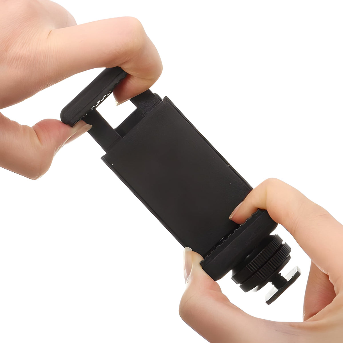 Belro smartphone mount for DSLR cameras, adjustable electronic accessory for secure smartphone attachment during photography.