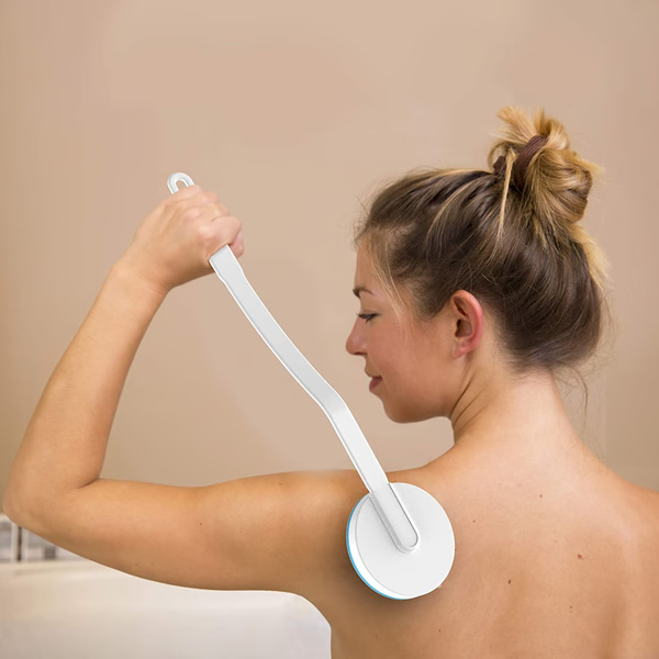 Belro long handled back lotion applicator and massager for easy reach and smooth skin, with roll-on dispenser for skin care.