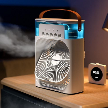Belro small spray fan with five holes, water-cooled mini air cooler for outdoor use, silent refrigeration and humidification.