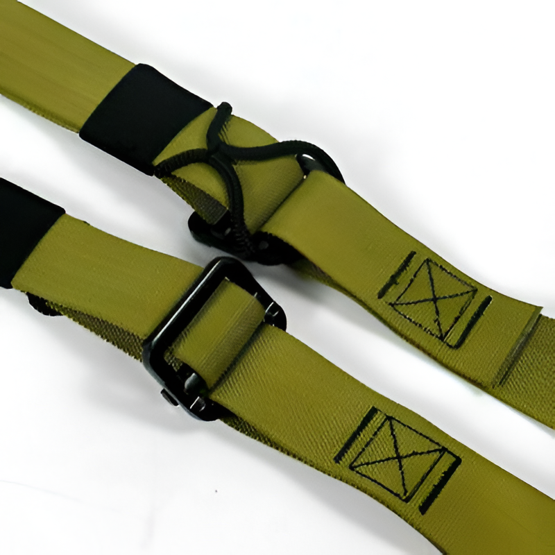 Belro men's home gym suspension resistance straps for strength training, shown hanging with adjustable straps and handles.