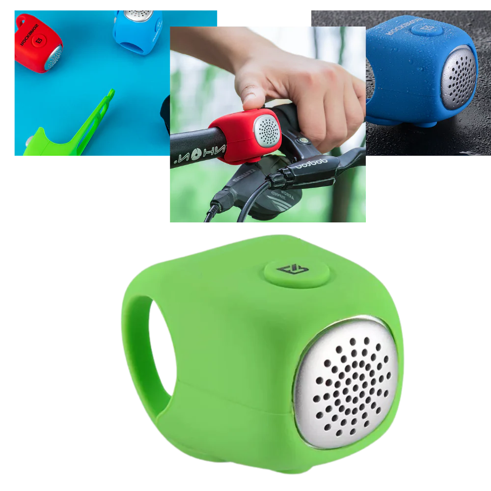 Belro strong bike horn mounted outdoors, designed for bicycles and outdoor use, with a durable and loud sound.