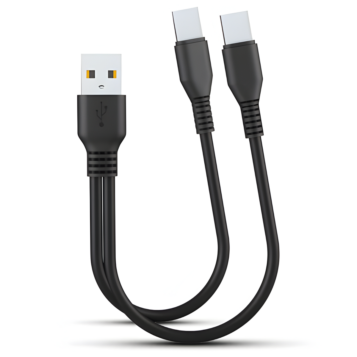 Belro 2 in 1 charging cable with multiple USB ports for electronics device charging and data transfer.