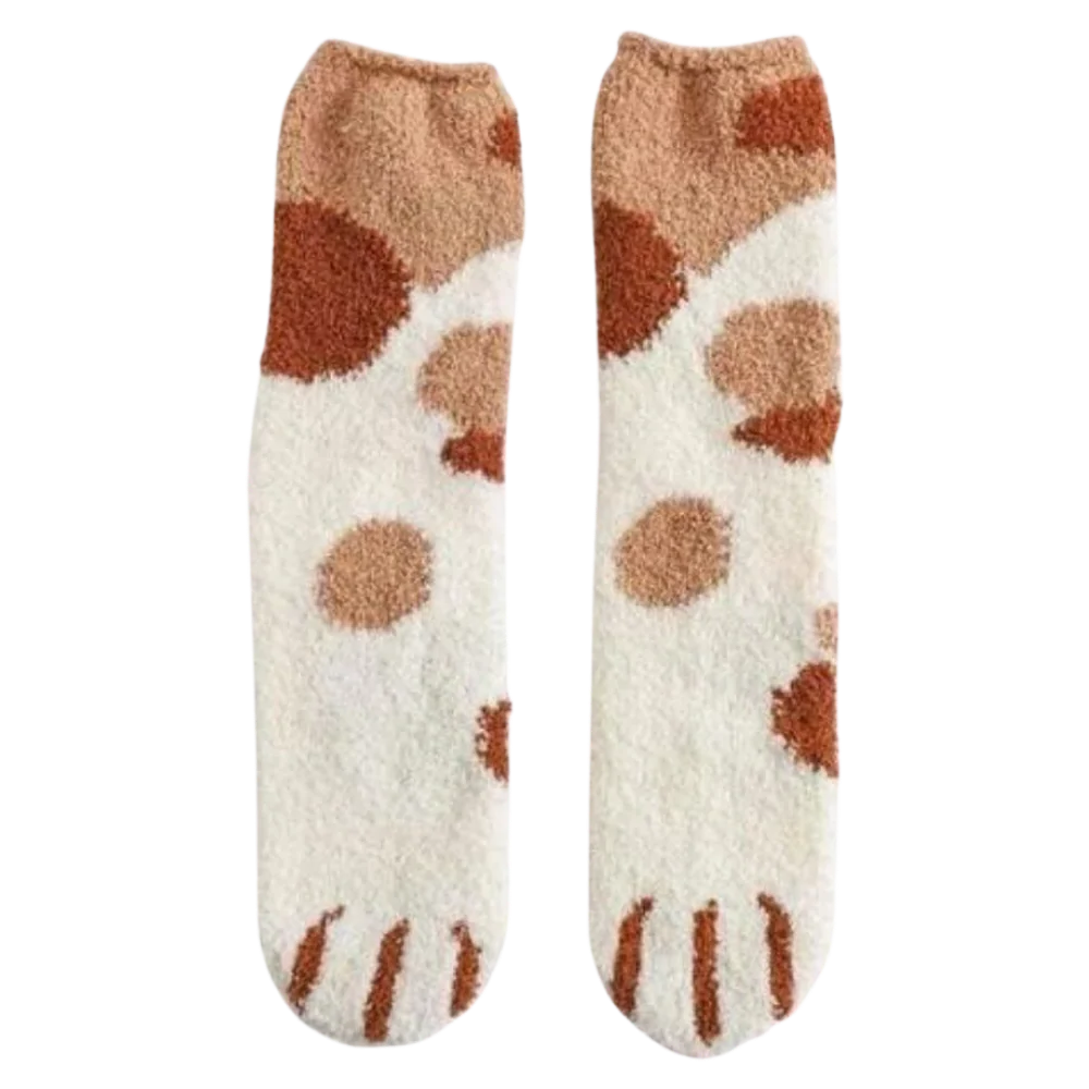 Belro Cat's Paw Winter Socks featuring cozy knit fabric and a playful paw print design, ideal for cold weather.