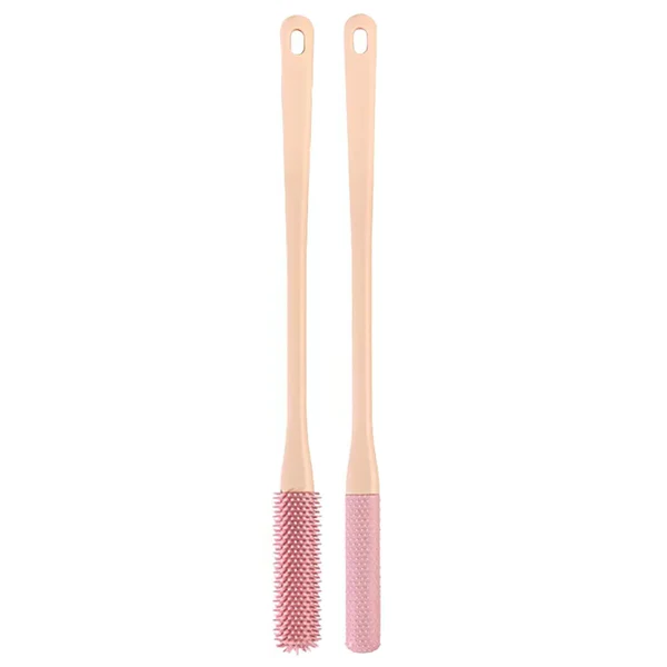 Gray Belro Toe Gap Cleaning Brush with long handle, included anti-itch brush, designed for foot hygiene and skin care.