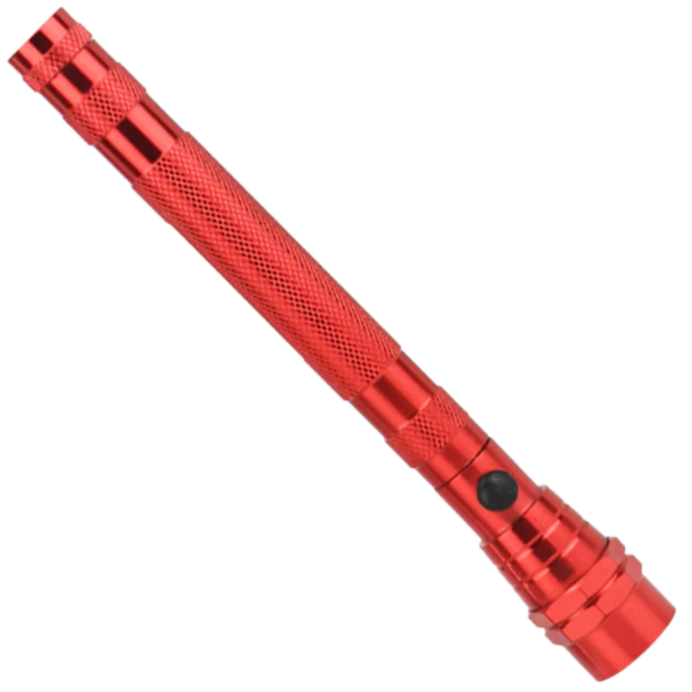 Belro telescopic magnetic LED flashlight with extendable metal handle and bright LED light for tools and hardware tasks.