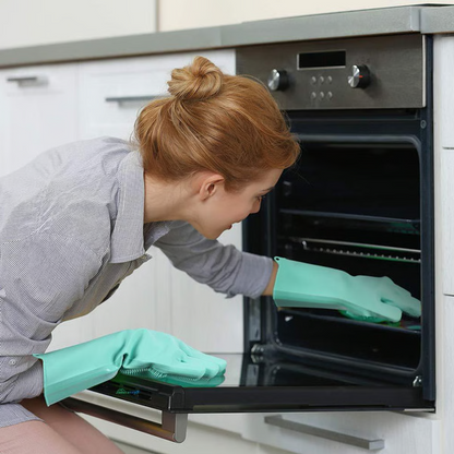 Belro Magic Silicone Dishwashing Gloves, reusable cleaning gloves for kitchen and household cleaning, flexible and durable.