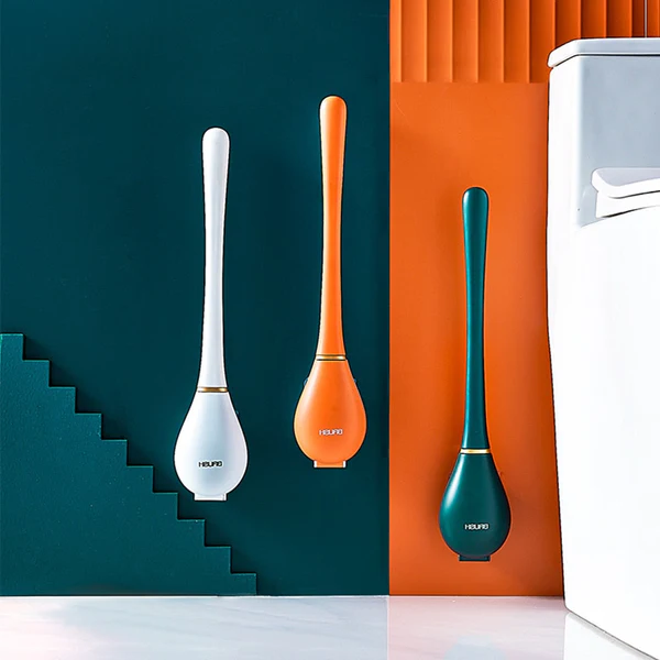 Soft silicone toilet brush by Belro with a comfortable handle and durable bristles for effective cleaning.