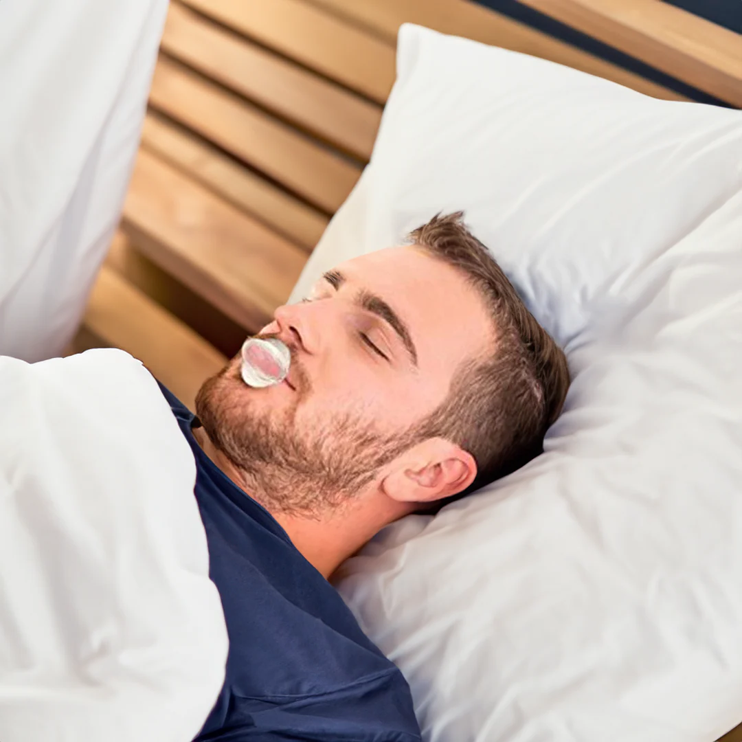 Belro silicone anti-snoring tongue device for sleep aid, designed to reduce snoring and improve sleep quality.