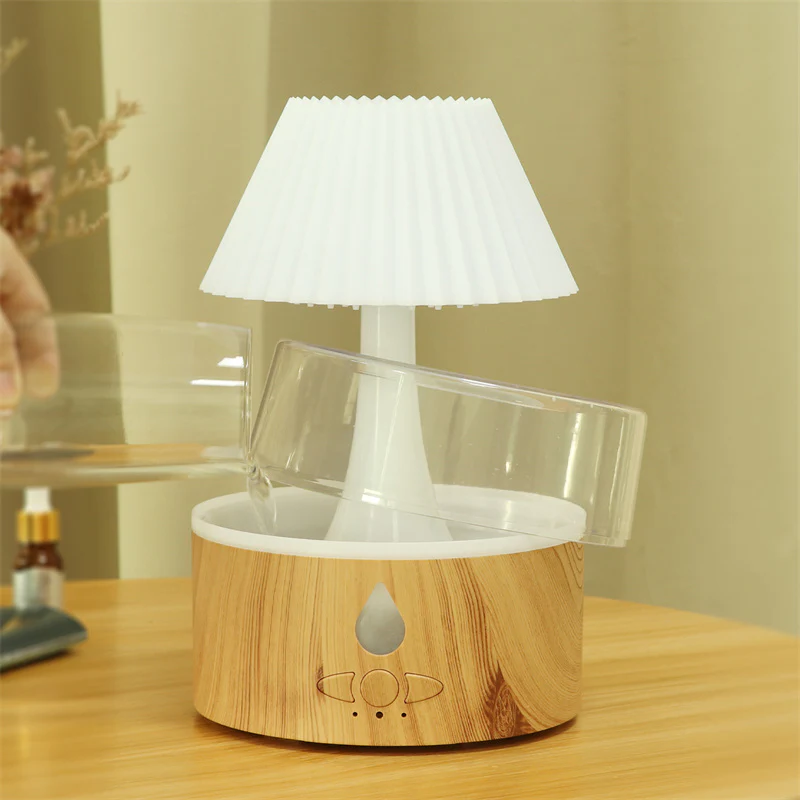 Belro Rain Cloud Humidifier with cool mist, aromatherapy diffuser, USB power, and built-in night light for health and beauty use.
