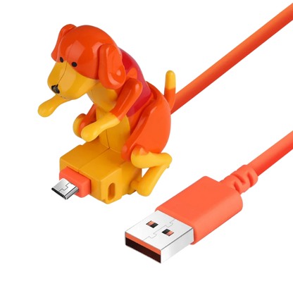 Belro humping dog fast charger cable for electronic devices, featuring a playful dog design, compatible with various charging ports.