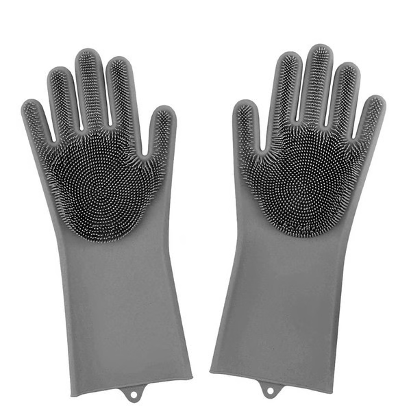 Belro Magic Silicone Dishwashing Gloves, reusable cleaning gloves with textured surface for effective kitchen and household cleaning.