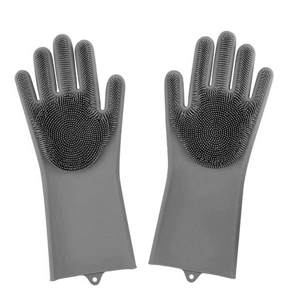 Belro Magic Silicone Dishwashing Gloves, reusable cleaning gloves with textured surface for effective kitchen and household cleaning.