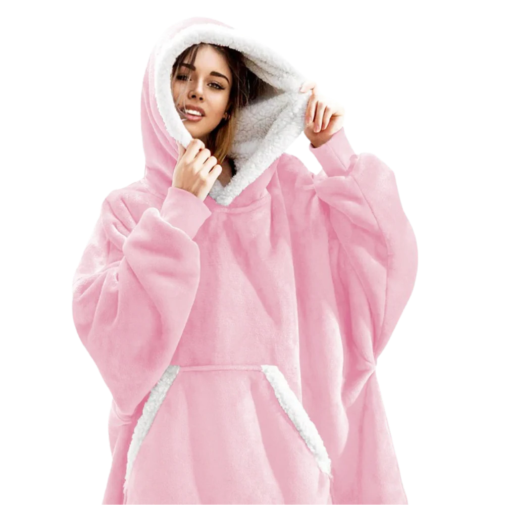 Belro Giant Blanket Hoodie in rainwear style, featuring a cozy oversized hoodie with soft, warm fabric and a relaxed fit.