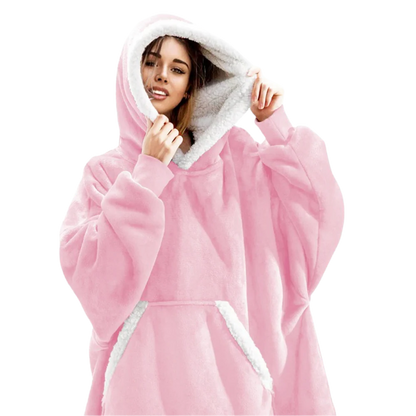 Belro Giant Blanket Hoodie in rainwear style, featuring a cozy oversized hoodie with soft, warm fabric and a relaxed fit.
