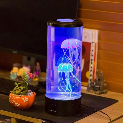 Belro Jellyfish LED Lamp and Aquarium for home and garden, featuring glowing jellyfish design and vibrant lighting.