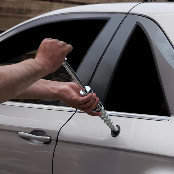 Belro car dent removal tool kit with various hardware tools for auto dent repair and bodywork.