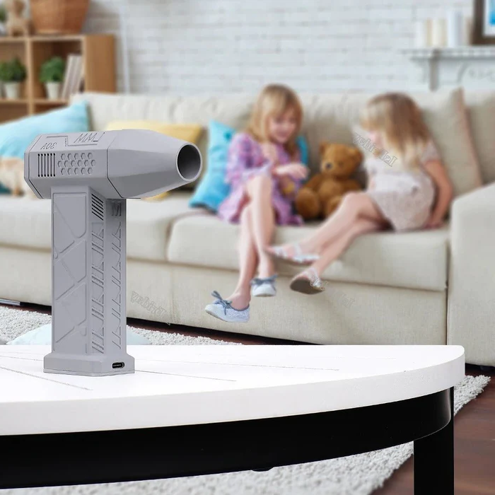 Belro Mini Turbo Jet Fan air blower with high-speed duct fan, showcasing its compact design and powerful 110,000 RPM performance.