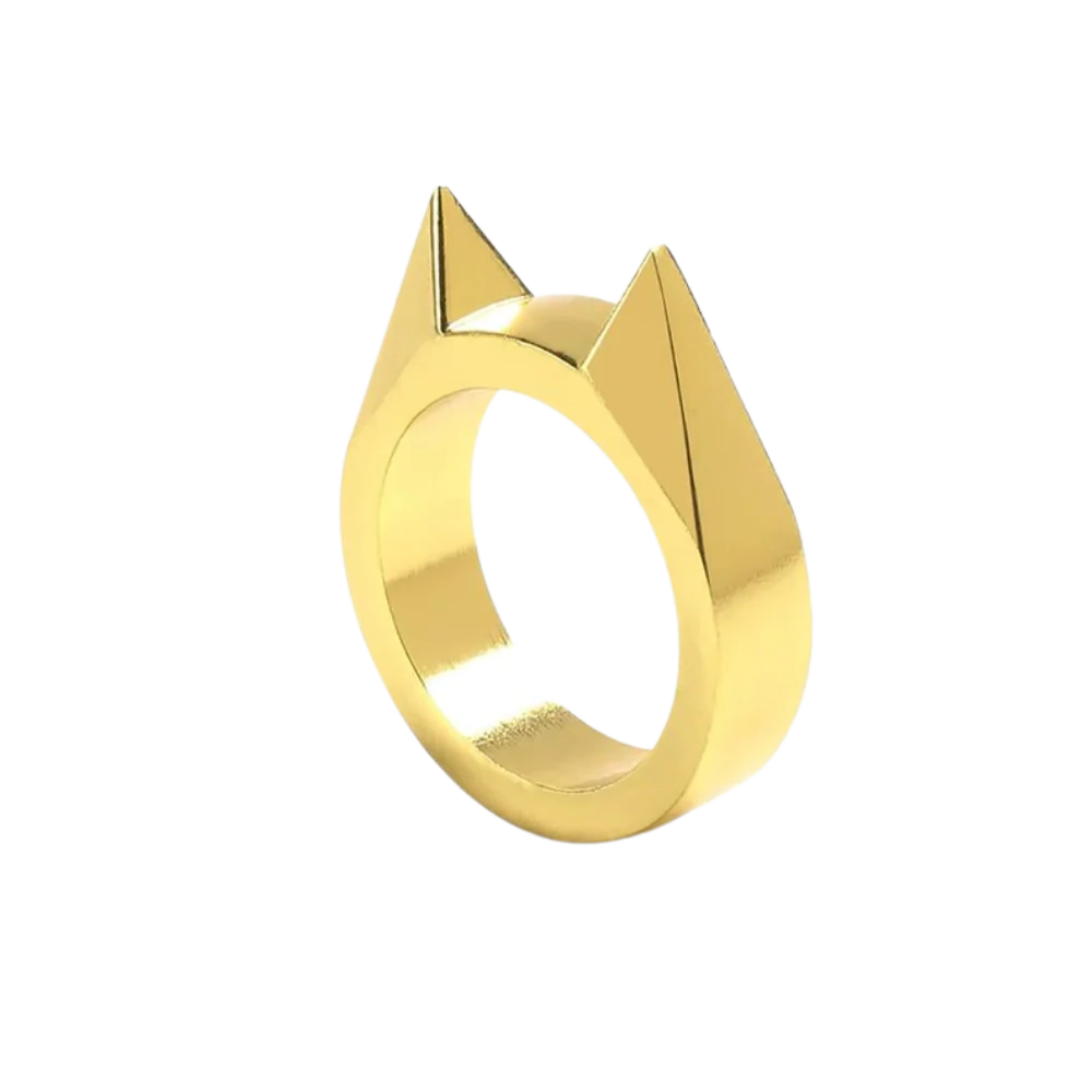 Belro Cat Ear Protective Ring, jewelry accessory featuring a unique cat ear design, perfect for fashion-forward animal lovers.