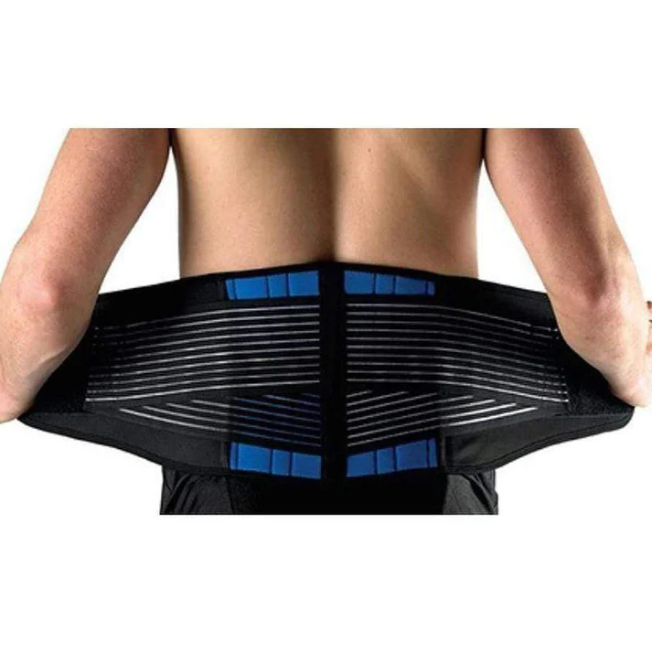 Belro back support brace for lower back and lumbar pain, adjustable suspenders for added stability and comfort.
