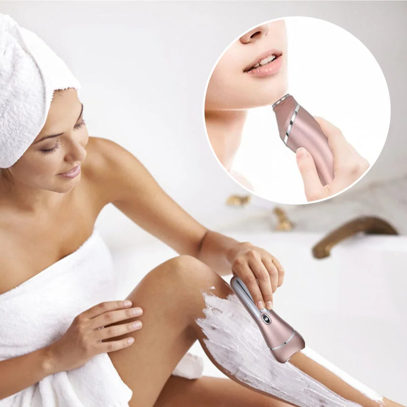 Belro 3-in-1 waterproof electric shaver for women with sleek design, suitable for face, body, and bikini area grooming.