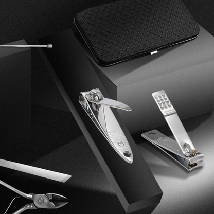 Belro 19-in-1 stainless steel manicure set with nail clippers, scissors, and grooming tools for professional nail care.