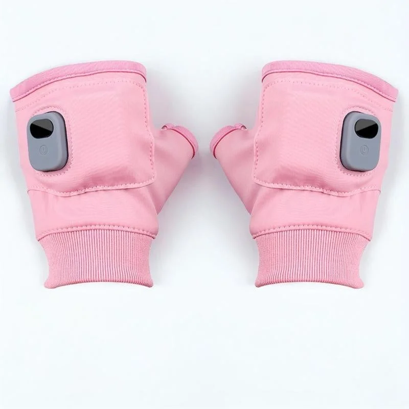Belro USB rechargeable heated fingerless gloves for outdoor use, designed to keep hands warm during cold weather activities.