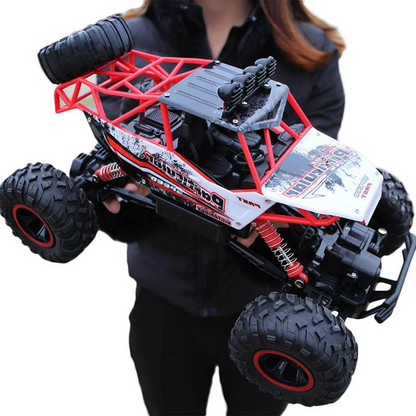 Belro toy monster truck in vibrant colors, showcasing large wheels and rugged design for kids' automotive play.