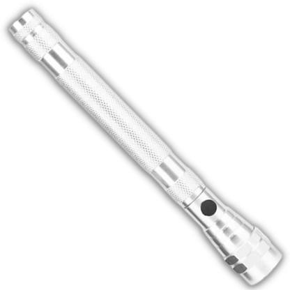 Belro telescopic magnetic LED flashlight with extendable metal shaft and bright LED light for versatile tool use in hardware projects.
