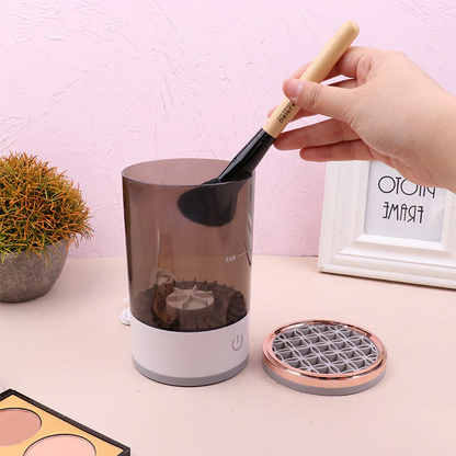 Belro makeup brush cleaner bottle with cleaning solution for easy makeup brush sanitation and skincare.