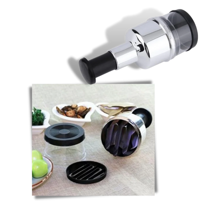 Belro stainless steel garlic chopper for easy mincing of garlic in kitchen, compact electronic kitchen appliance.