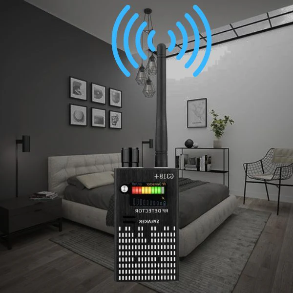Belro Spy Detector Device with laser lens, RF bug, hidden camera, and GPS tracker finder for anti-spy signal protection.