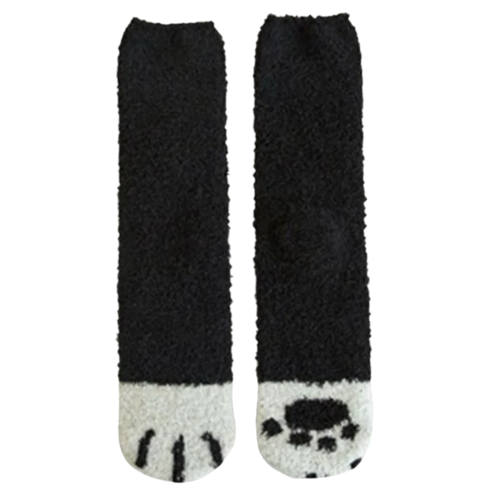 Belro Cat's Paw Winter Socks featuring cozy knit fabric and playful cat paw patterns for warm, stylish winter footwear.