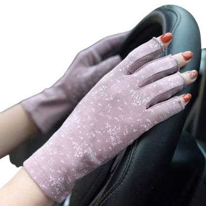 Belro UV-protective cotton gloves, stylish accessories with a snug fit, shown on a hand, perfect for sun protection and fashion.