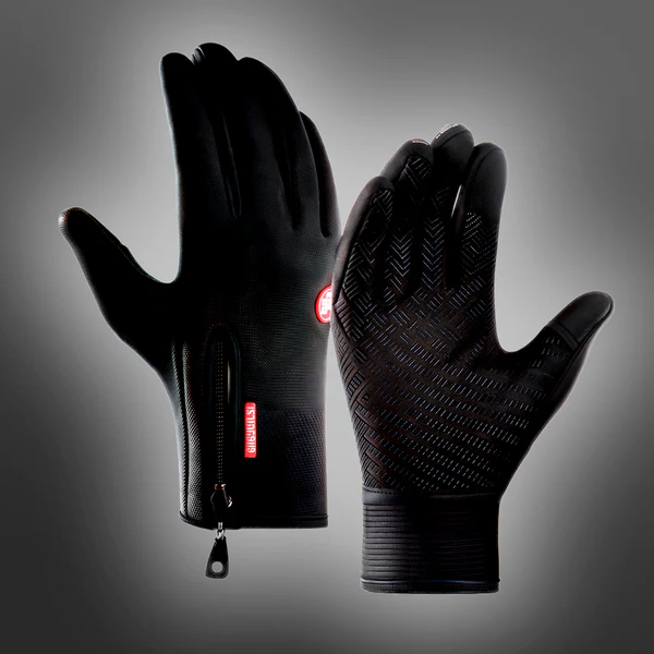Belro waterproof winter gloves in black, insulated and warm, designed for cold weather outdoor activities.
