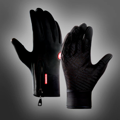 Belro waterproof winter gloves in black, insulated and warm, designed for cold weather outdoor activities.