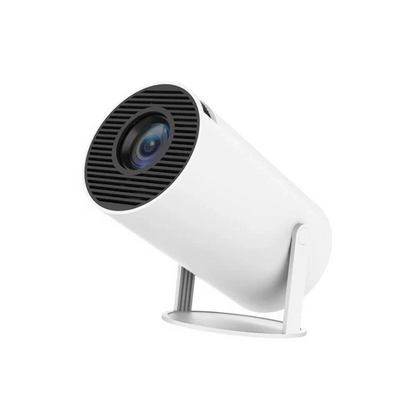 Belro HD Smart 4K projector displaying a vibrant home theater scene with clear, sharp visuals on a large screen.