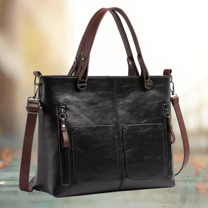 Elegant Belro leather bag with sleek design, featuring smooth leather and subtle stitching, perfect for stylish accessories.