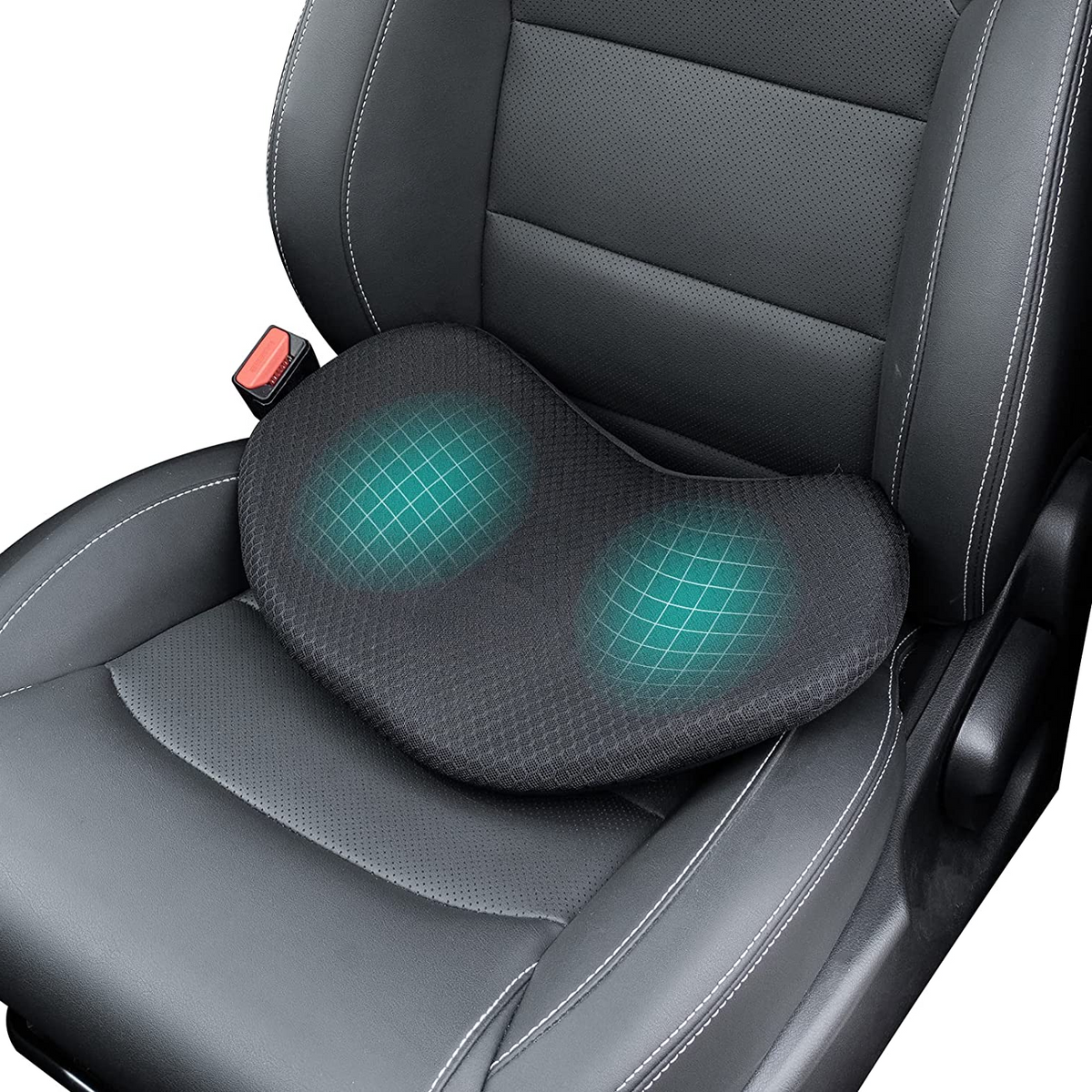 Belro adult car booster seat cushion for back support, designed to improve posture and comfort during driving.