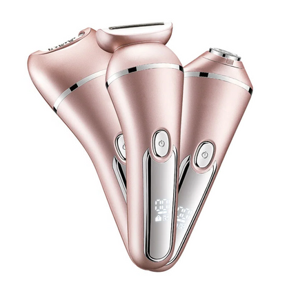 Belro 3-in-1 waterproof electric shaver for women, compact and sleek for versatile facial and body hair removal.