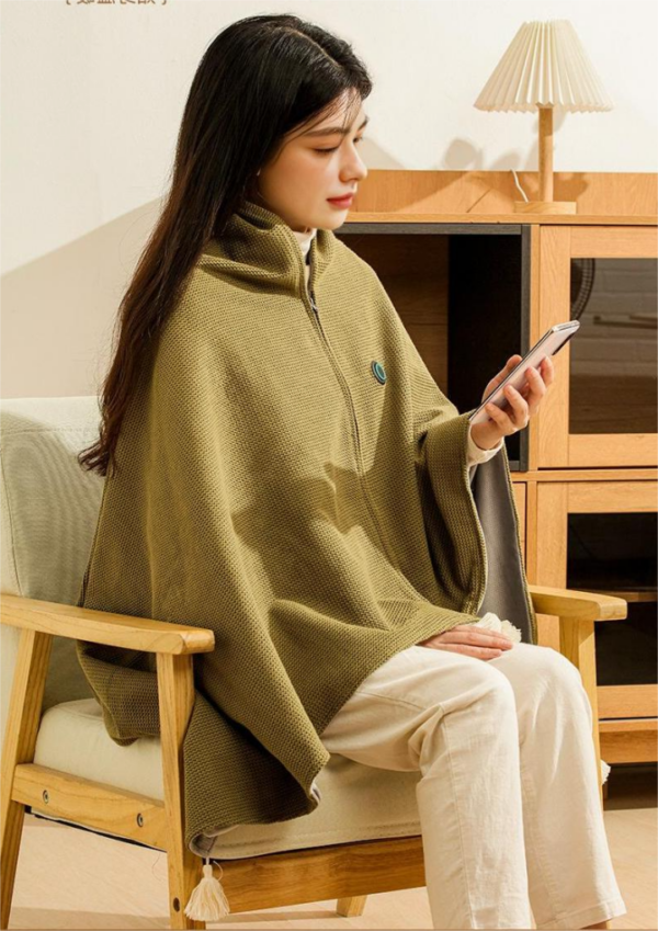 Belro portable heated shawl in soft fabric, designed for pain relief and comfort in health and beauty applications.