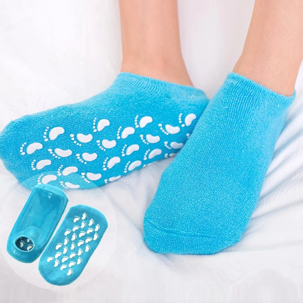Belro moisturizing socks with spa gel lining for soft, hydrated feet; health and beauty product.