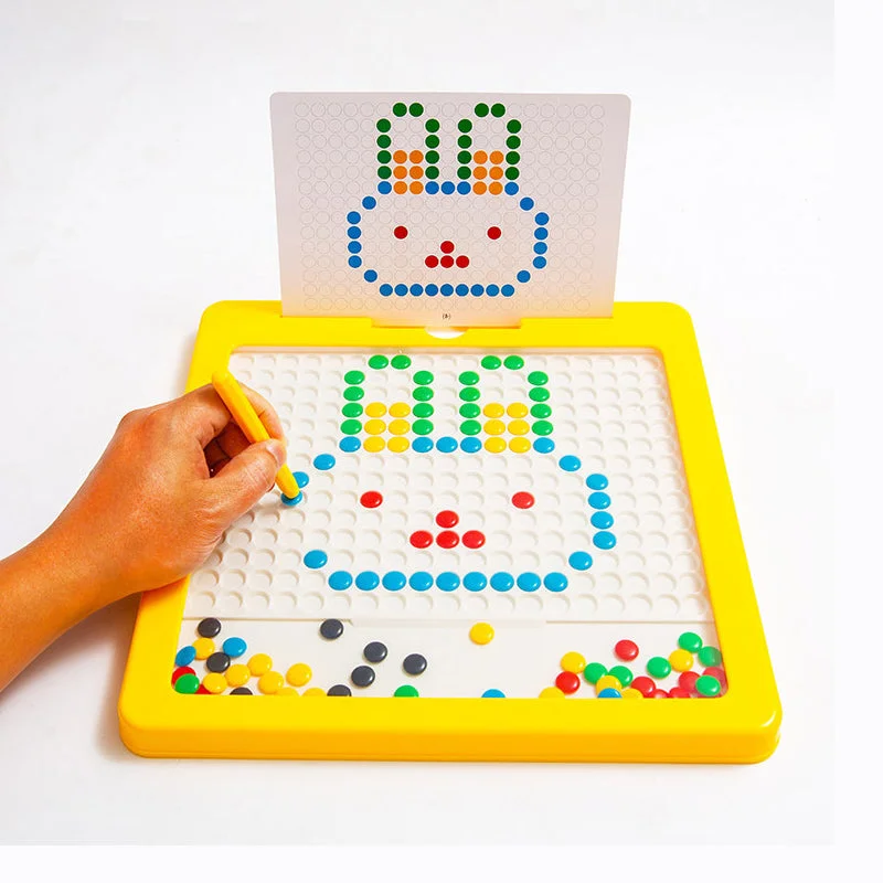 Belro large magnetic drawing pad for kids featuring a Montessori magnetic dots board with colorful magnetic dots and drawing surface.