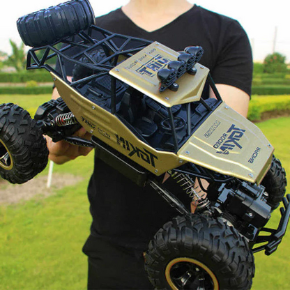 Belro Toy Monster Truck in bright colors with large wheels and rugged design, suitable for kids' outdoor play.